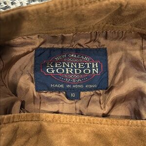 Kenneth Gordon Suede Jacket - Camel Brown